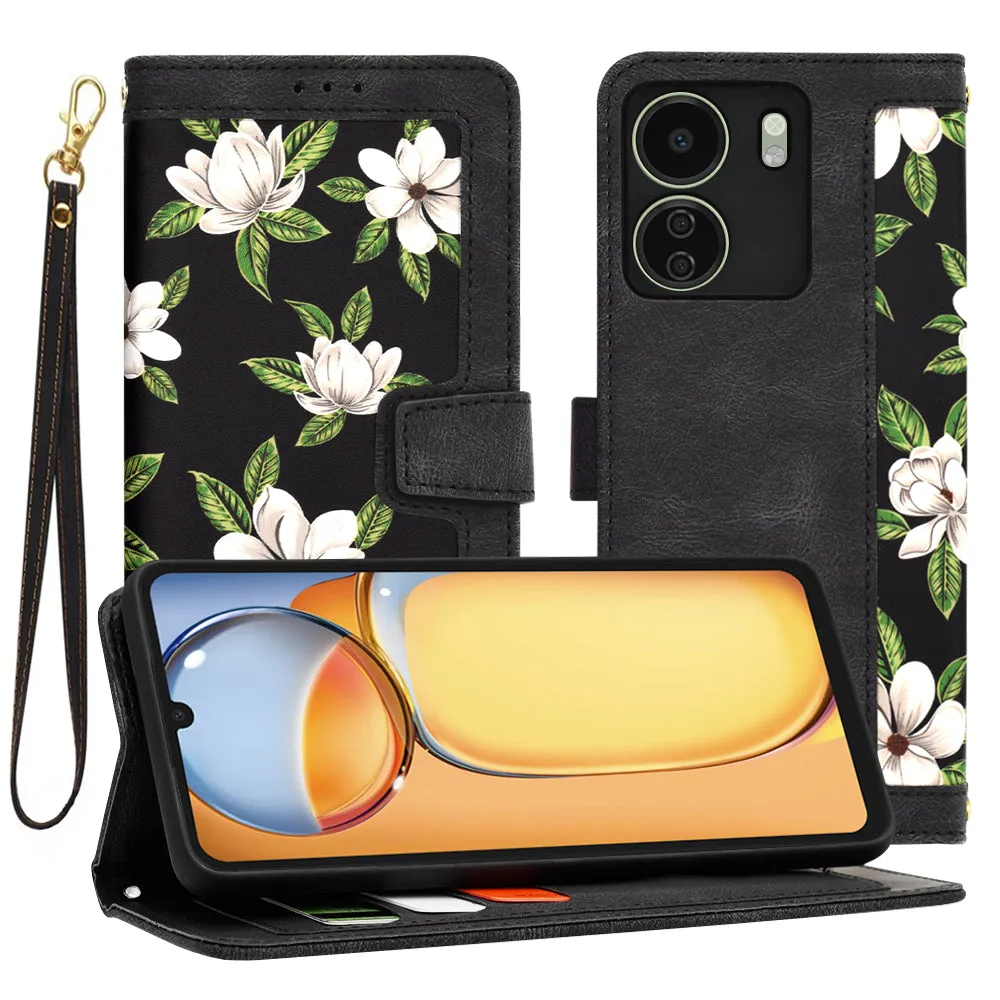 Custodia per Xiaomi Poco C65 / Redmi 13C, Techsuit, FlipCraft, Nera - immagine 1