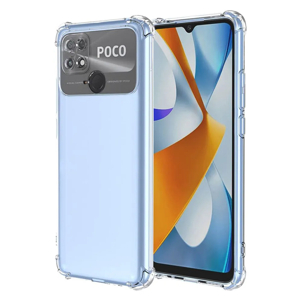 Custodia per Xiaomi Poco C40, Techsuit, Shockproof Clear, Trasparente - immagine 1