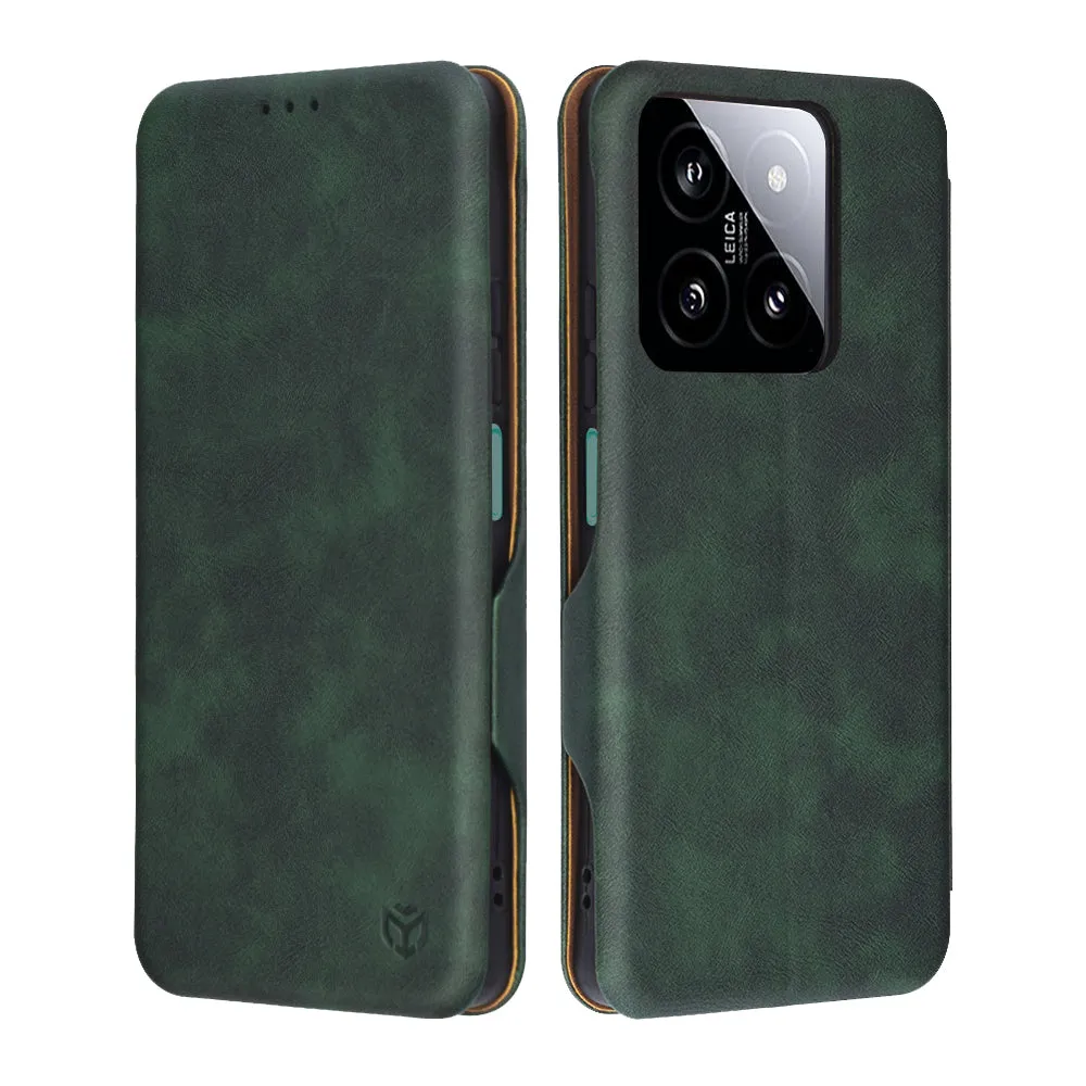 Custodia per Xiaomi 14, Techsuit, Safe Wallet Plus, Verde - immagine 1
