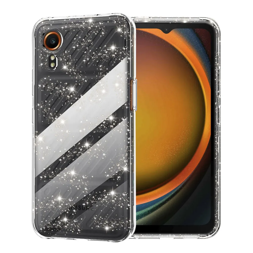 Custodia per Samsung Galaxy Xcover7 G556, Techsuit, SparkleSkin, Trasparente - immagine 1