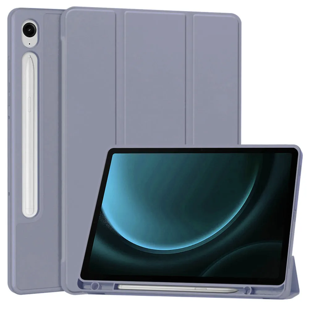Custodia per Samsung Galaxy Tab S9 FE / Tab S9 / Tab S10 FE, Techsuit, Flex Trifold, Viola - immagine 1