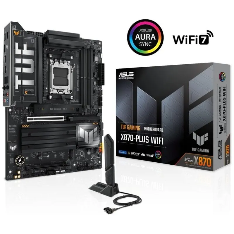 Schede Madri ASUS TUF GAMING X870-PLUS WIFI AMD X870 AM5 DDR5 ATX WiFi 7 USB4 - immagine 1