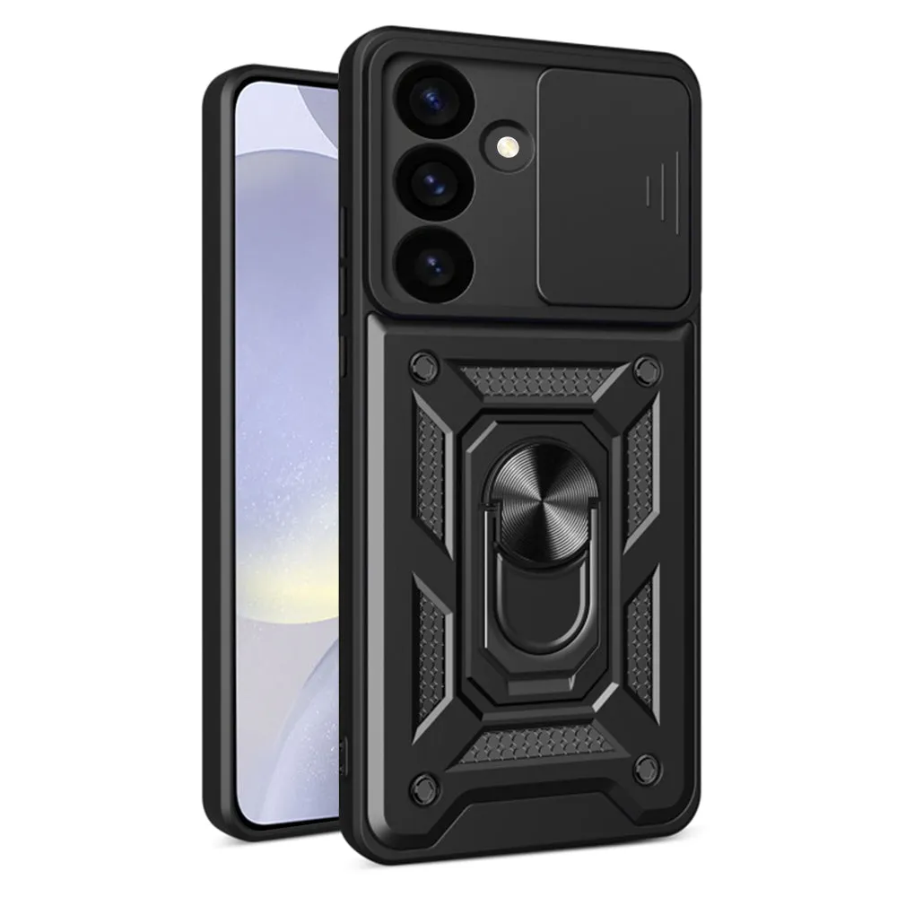 Custodia per Samsung Galaxy S24 FE S721, Techsuit, CamShield, Nera - immagine 1