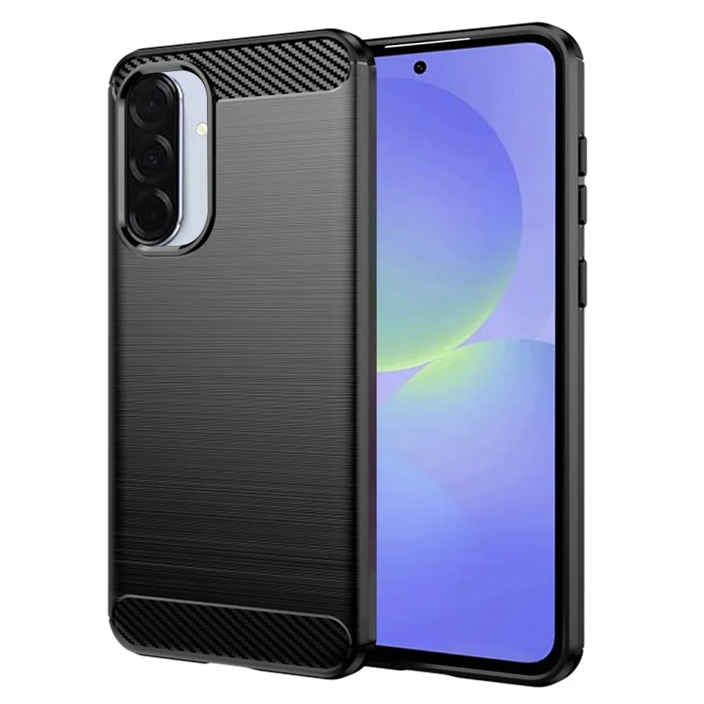 Custodia per Samsung Galaxy A56 A566 / A36 A366, Techsuit, Carbonio, Nera - immagine 1