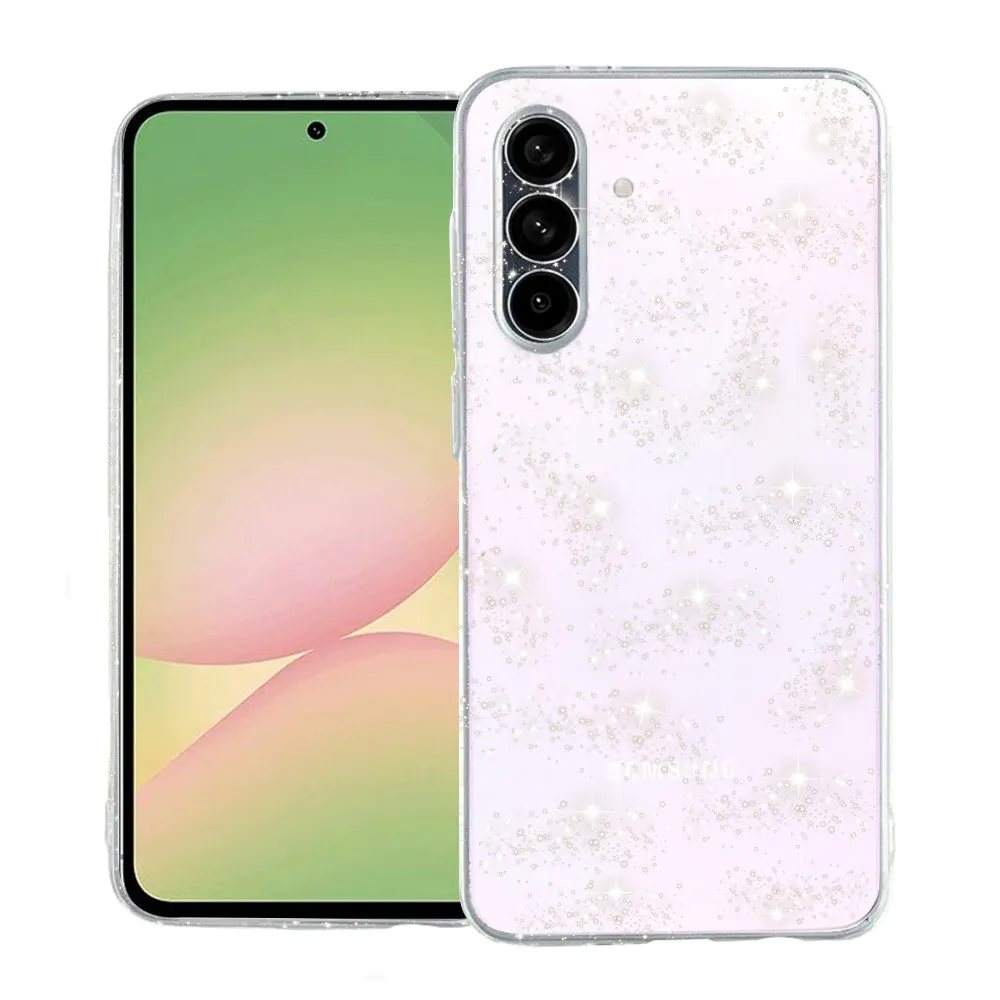 Custodia per Samsung Galaxy A56 A566, Techsuit, SparkleSkin, Trasparente - immagine 1