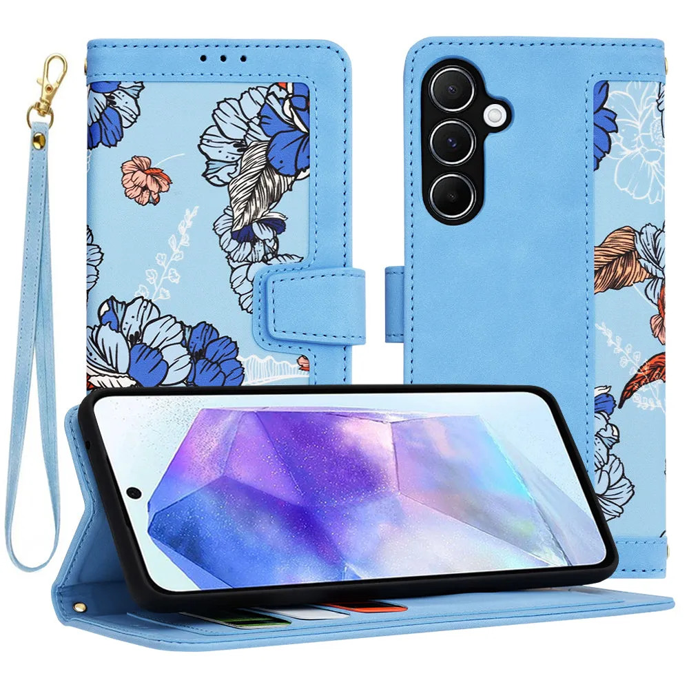 Custodia per Samsung Galaxy A55 5G A556, Techsuit, FlipCraft, Blu - immagine 1