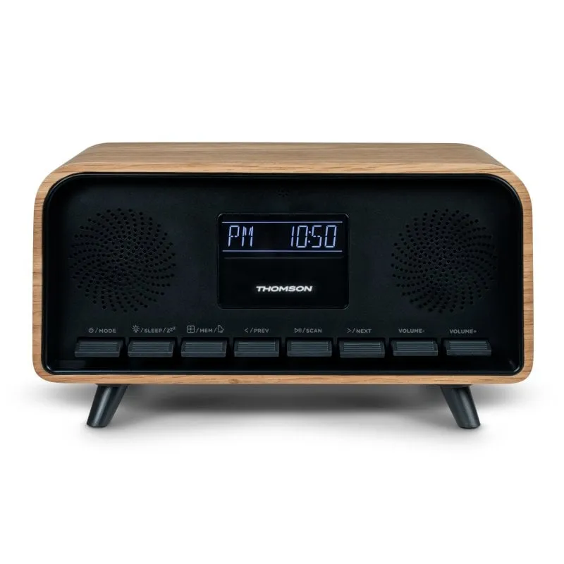 Thomson RT850BT Radiosveglia e Altoparlante Bluetooth 30W Legno - immagine 1