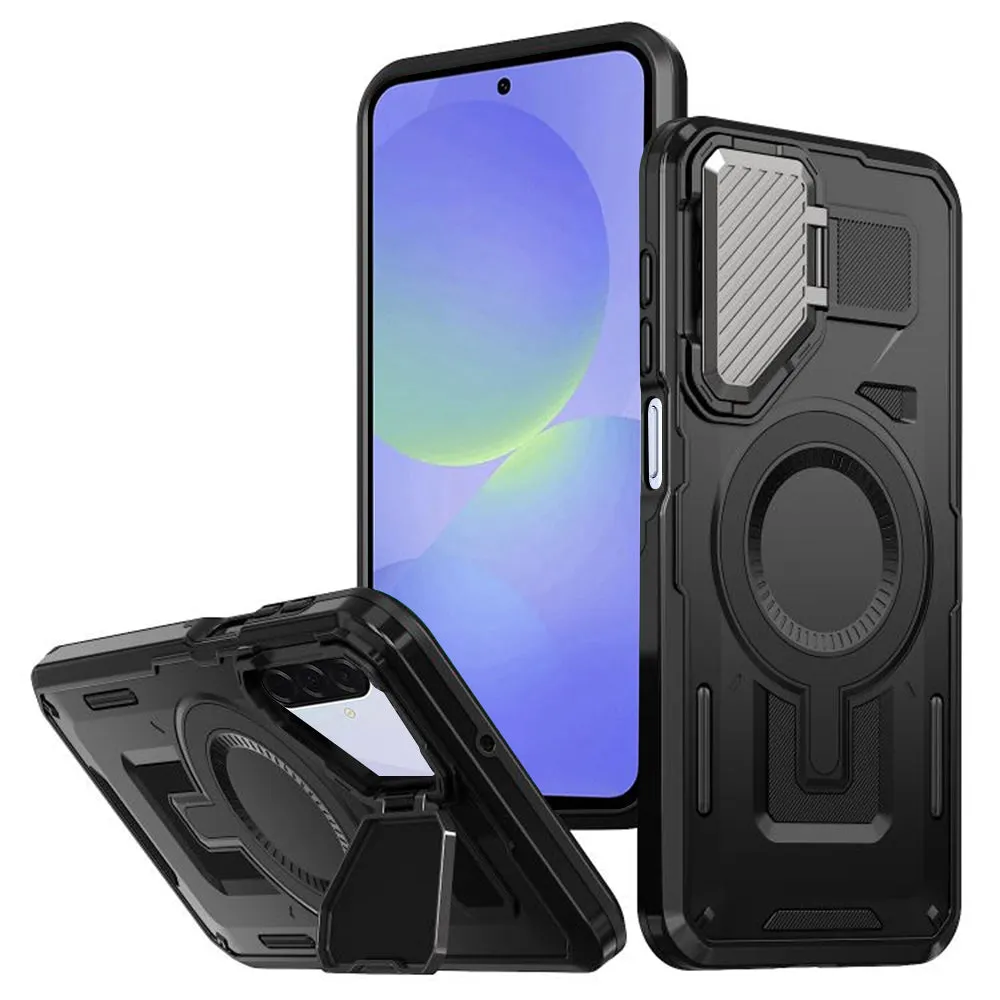 Custodia MagSafe per Samsung Galaxy A36 A366, Techsuit, CamVault, Nera - immagine 1