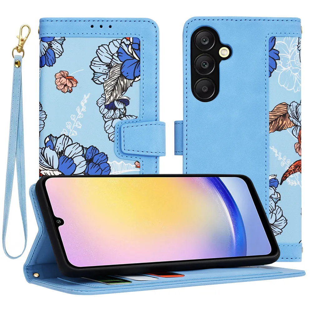 Custodia per Samsung Galaxy A25 A256, Techsuit, FlipCraft, Blu - immagine 1