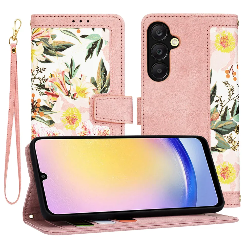 Custodia per Samsung Galaxy A25 A256, Techsuit, FlipCraft, Rosa - immagine 1