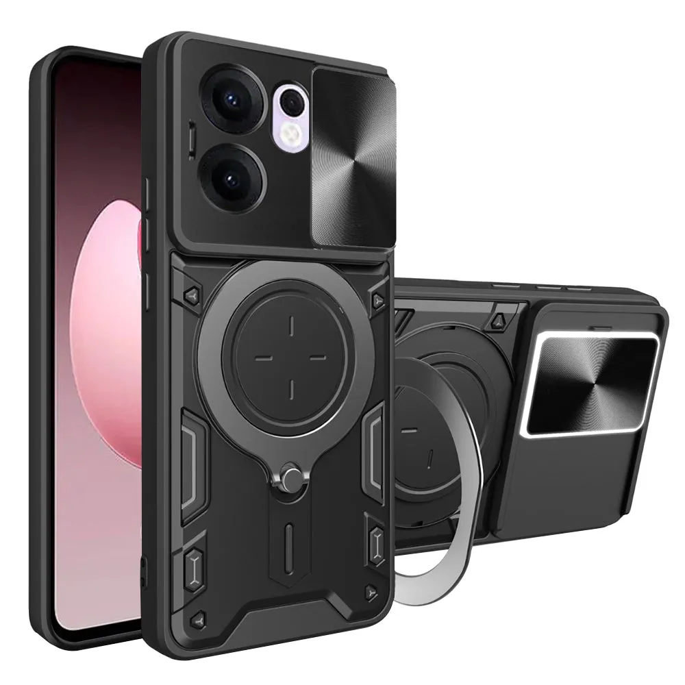 Custodia per Oppo Reno13 FS 5G / Reno13 F 4G / Reno13 F, Techsuit, CamGuard Pro, Nera - immagine 1