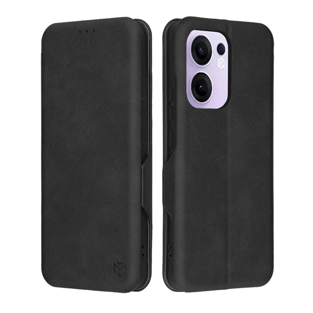 Custodia per Oppo Reno13 FS 5G / Reno13 F 4G / Reno13 F, Techsuit, Safe Wallet Plus, Nera - immagine 1