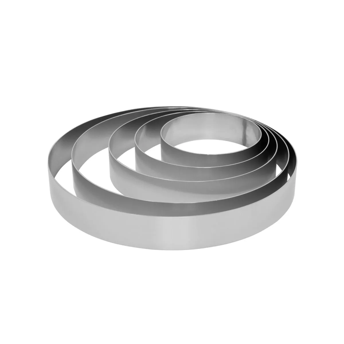 Schneider Set di anelli per torte in alluminio, 5 pezzi; 6 cm (H); argento - immagine 1