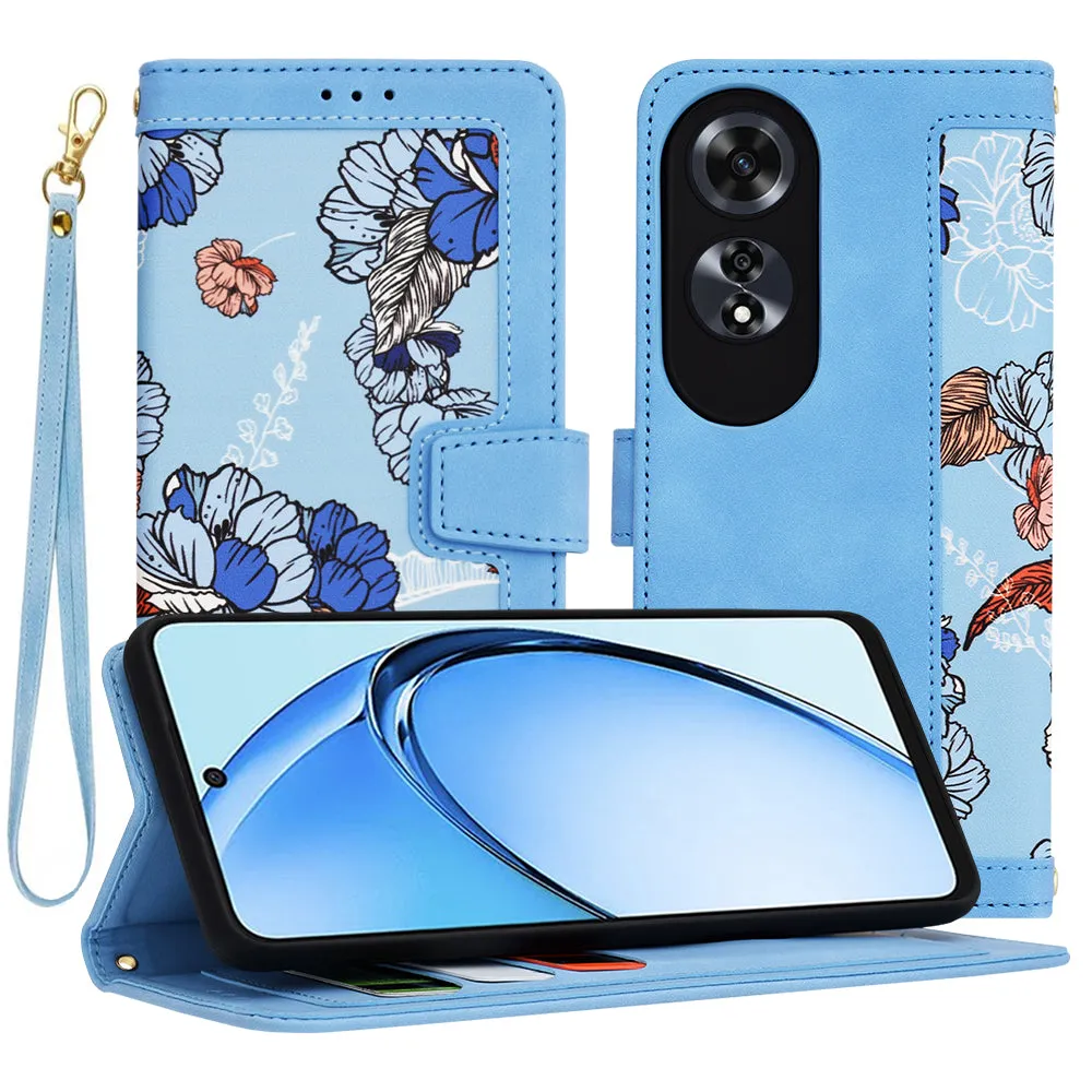 Custodia per Oppo A60, Techsuit, FlipCraft, Blu - immagine 1