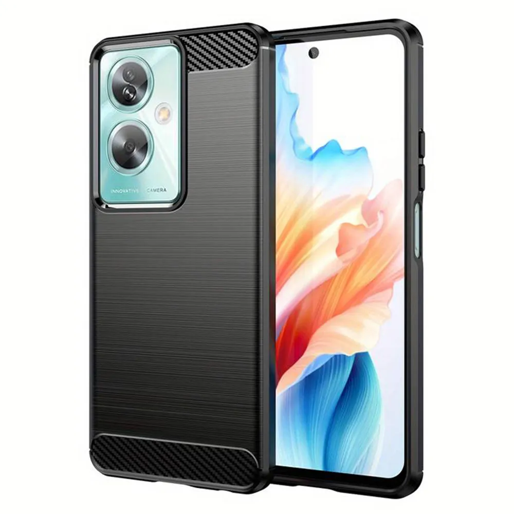 Custodia per OnePlus Nord N30 SE / Oppo A79, Techsuit, Carbonio, Nera - immagine 1