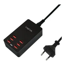 Caricabatterie USB Type-A IPW USB 6P32W Black PA0139 - immagine 1