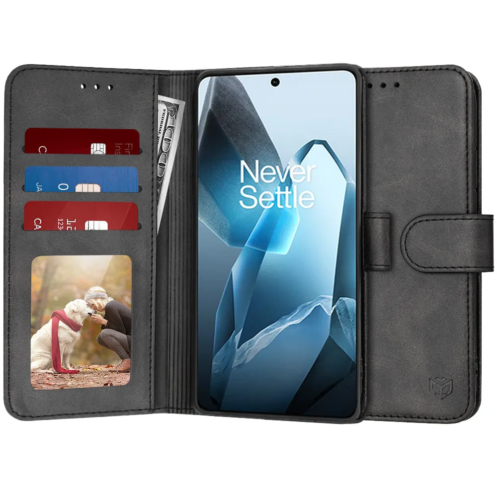 Custodia per OnePlus 13, Techsuit, Diary Book, Nera - immagine 1