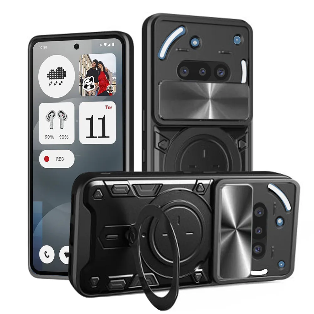 Custodia per Nothing Phone (3a), Techsuit, CamGuard Pro, Nera - immagine 1
