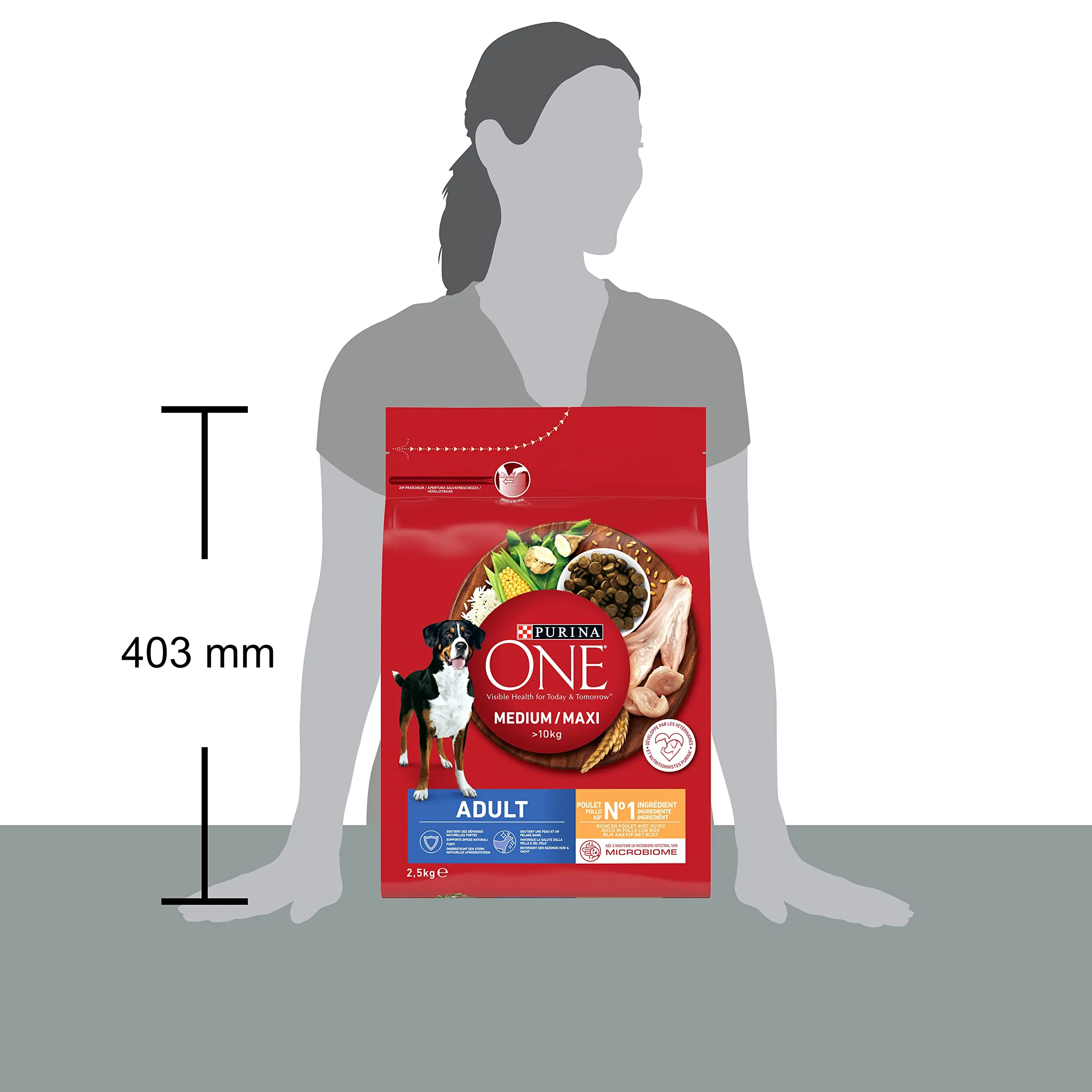 PURINA ONE Cane Crocchette Pollo con Riso, 2.5kg (Confezione da 2) - immagine 4
