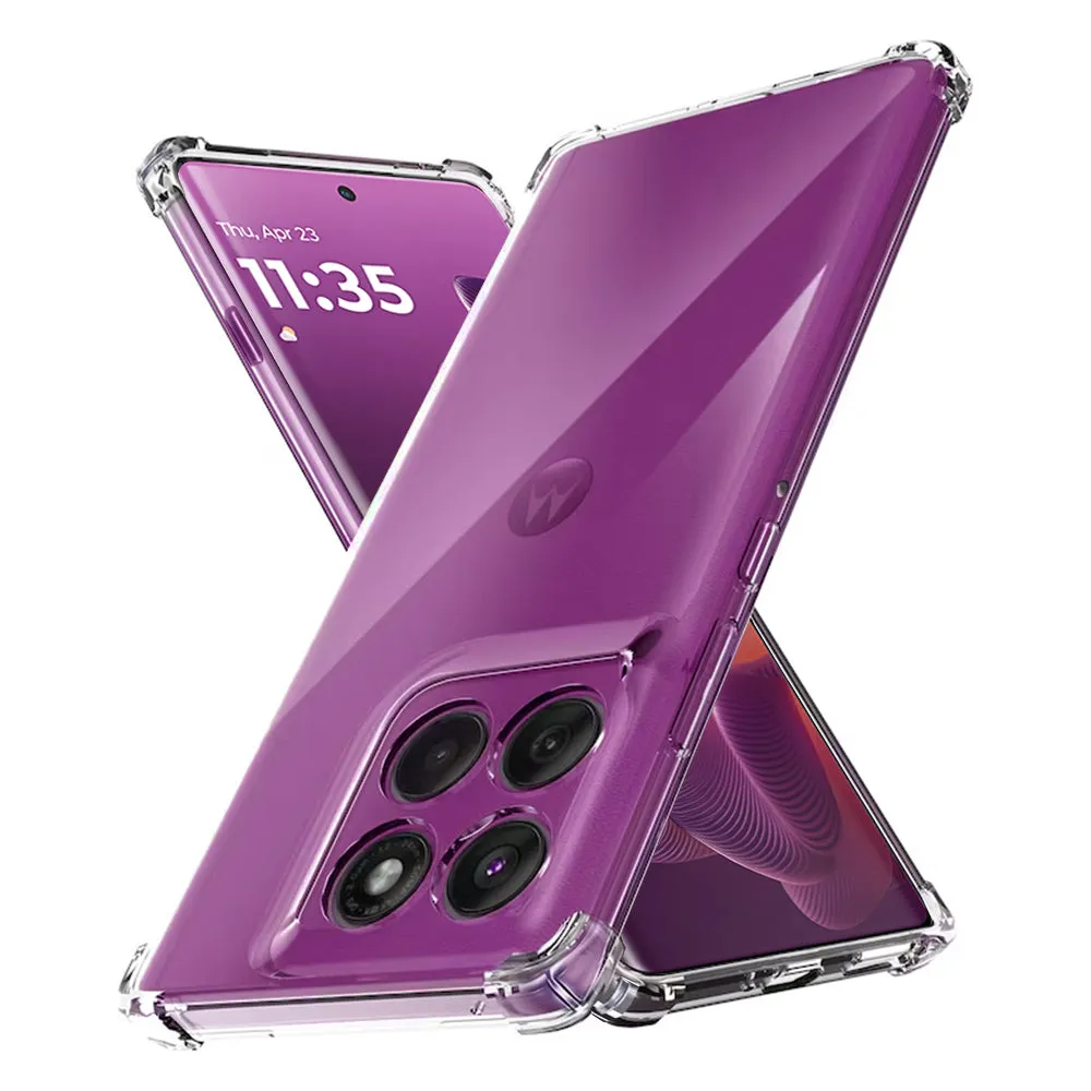 Custodia per Motorola Edge 60 Pro, Techsuit, Shockproof Clear, Trasparente - immagine 1