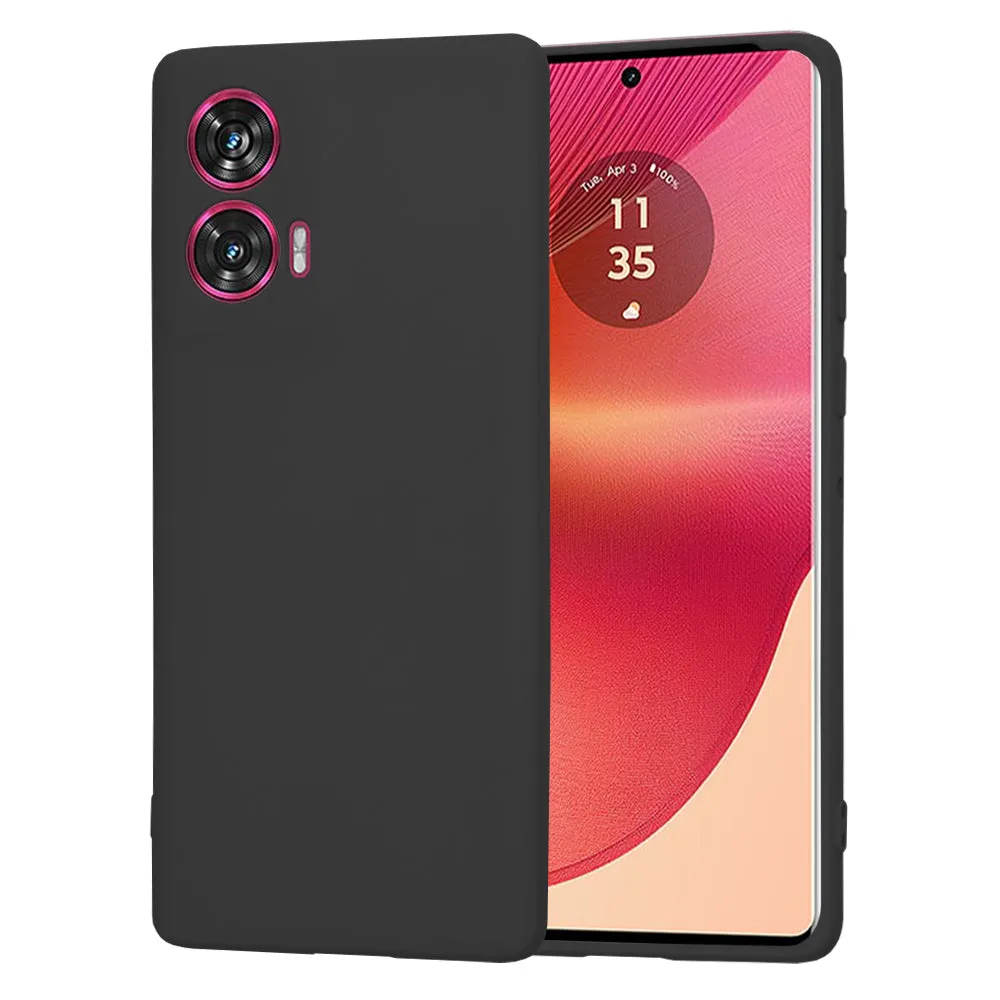 Custodia per Motorola Edge 50 Fusion, Techsuit, SoftFlex, Nera - immagine 1