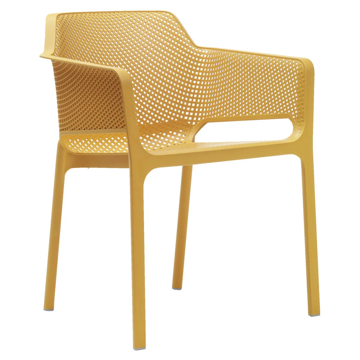 4x Nardi Sedia Net con braccioli; 60.5x58.5x80 cm (LxPxH); giallo; 4 pz. / Pacco - immagine 1