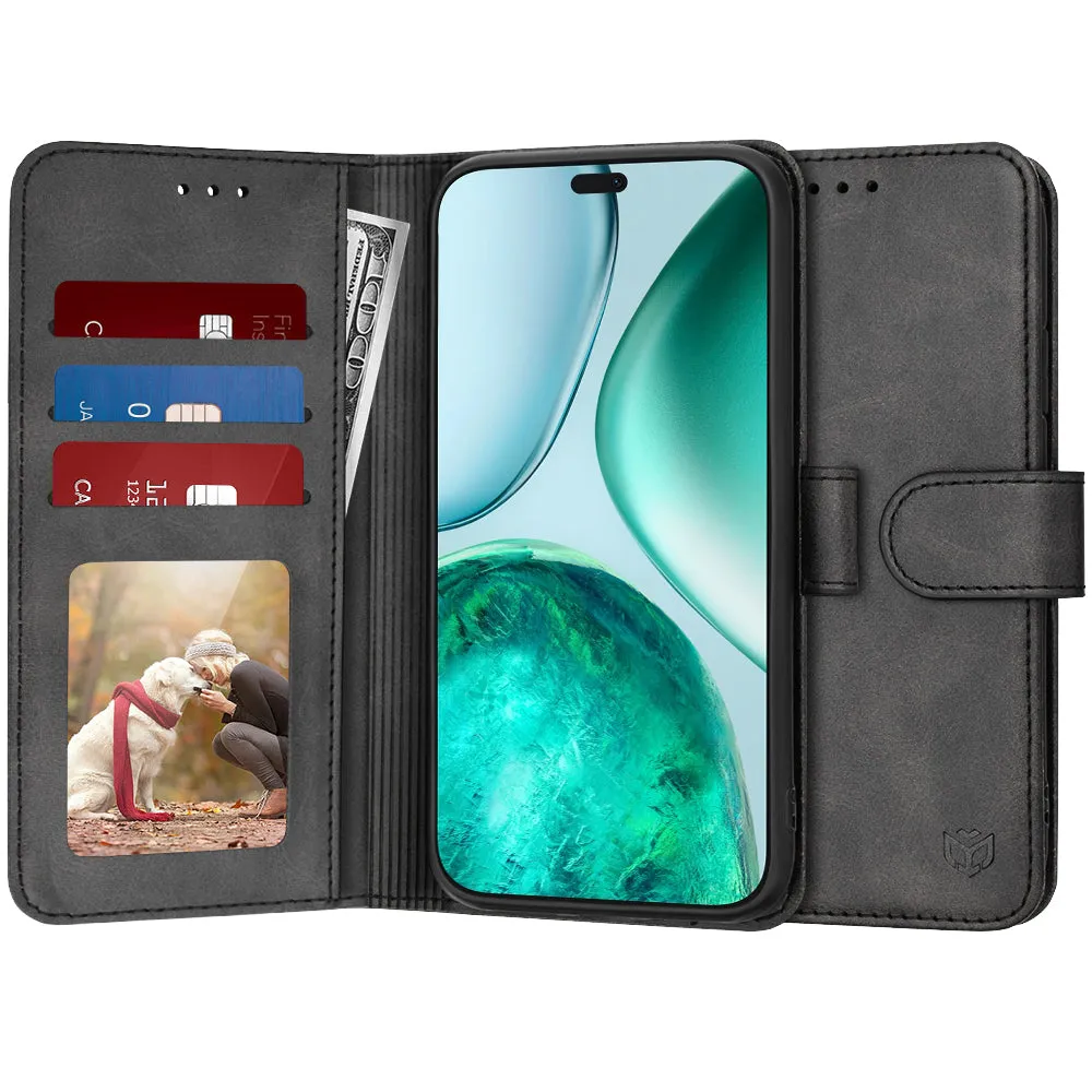 Custodia per Honor X8c, Techsuit, Diary Book, Nera - immagine 1