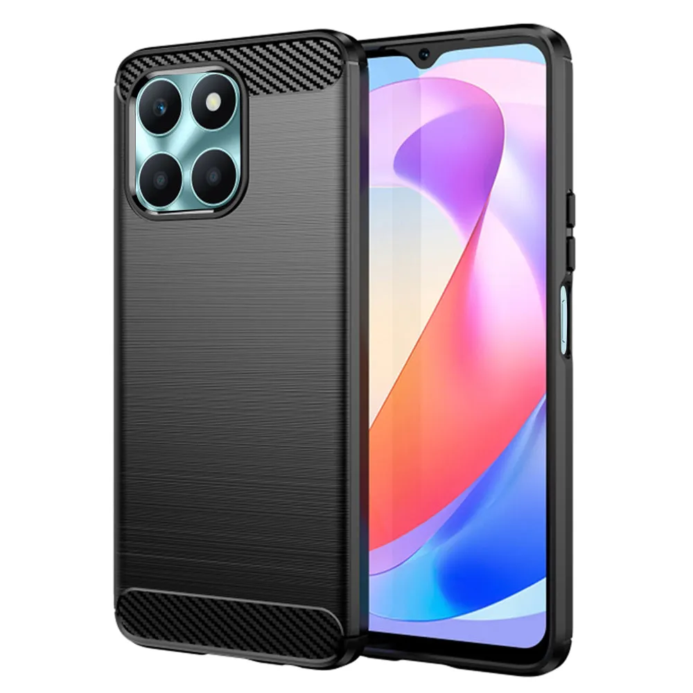 Custodia per Honor X6a, Techsuit, Carbonio, Nera - immagine 1