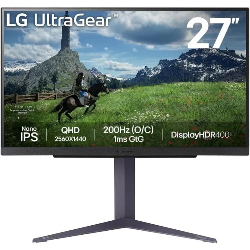 LG Ultragear 27GS85Q-B 27" LED Nano IPS QHD 180Hz G-Sync compatibile - immagine 1