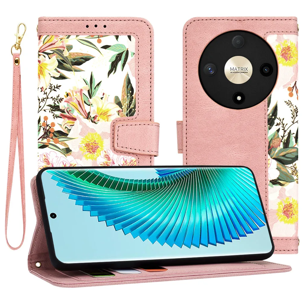 Custodia per Honor Magic6 Lite, Techsuit, FlipCraft, Rosa - immagine 1