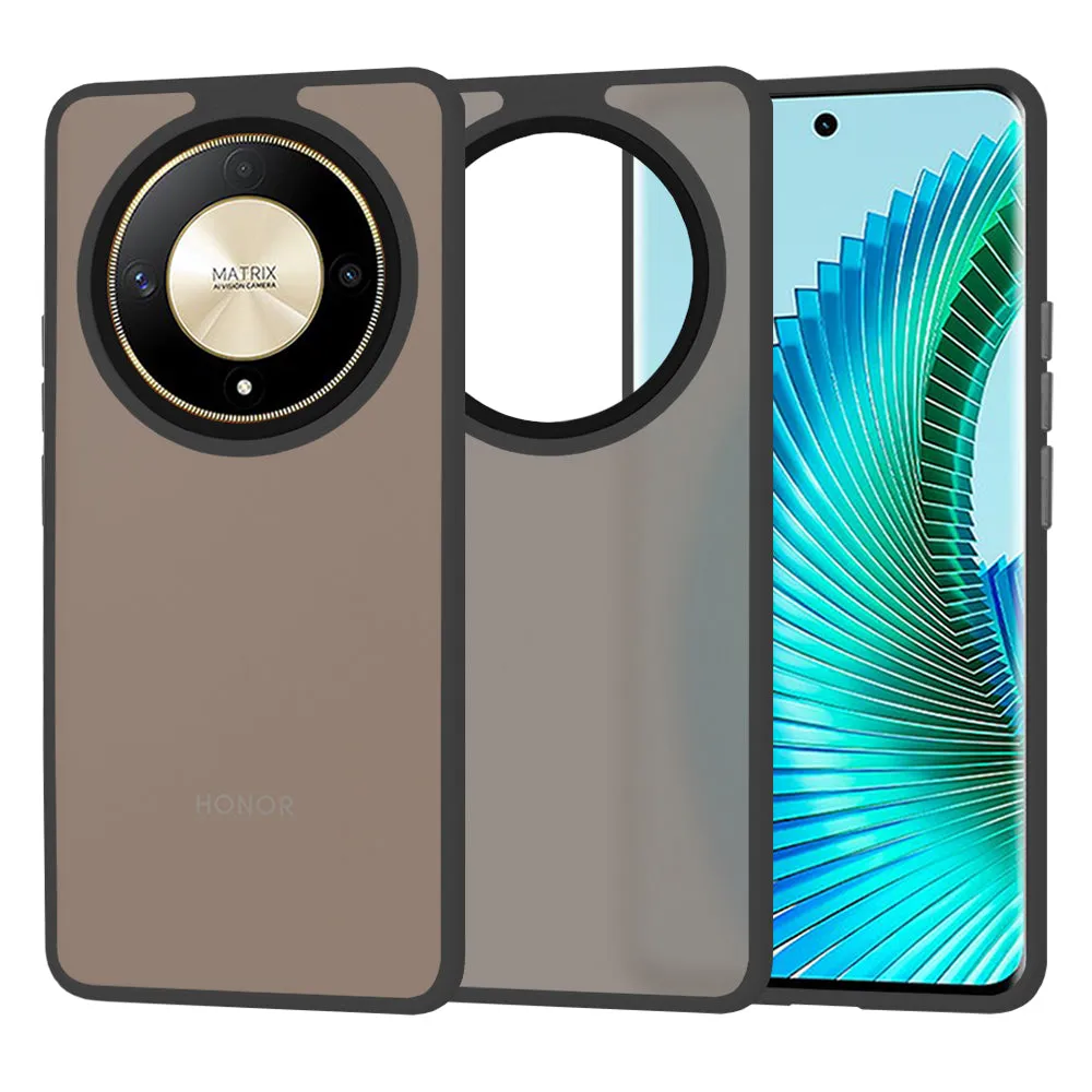 Custodia per Honor Magic6 Lite, Techsuit, HaloFrost, Nera - immagine 1