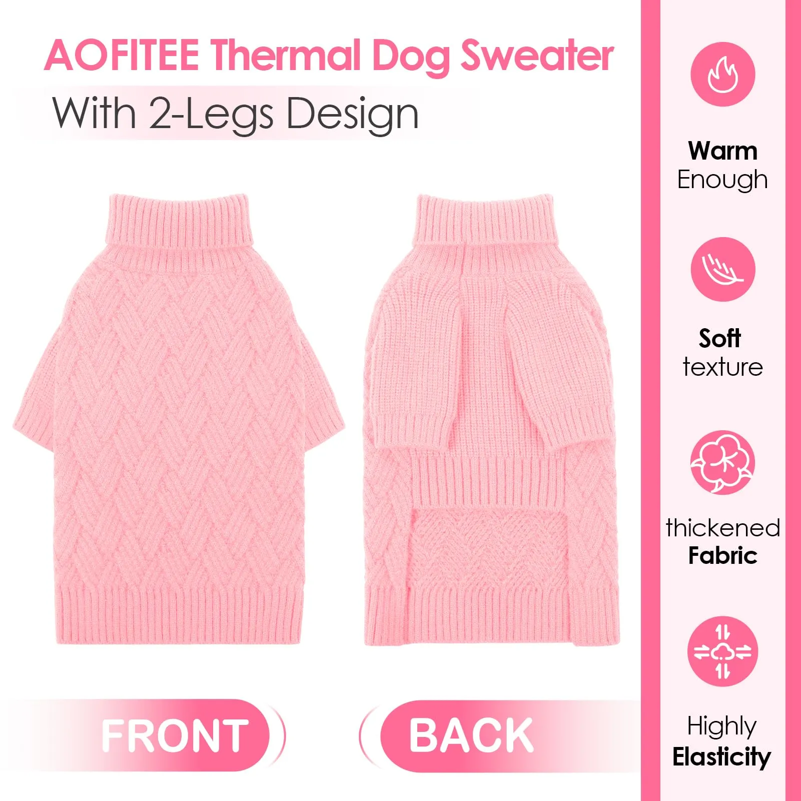 AOFITEE Maglione per cani XXXL per cani di taglia extra large con maniche - immagine 5