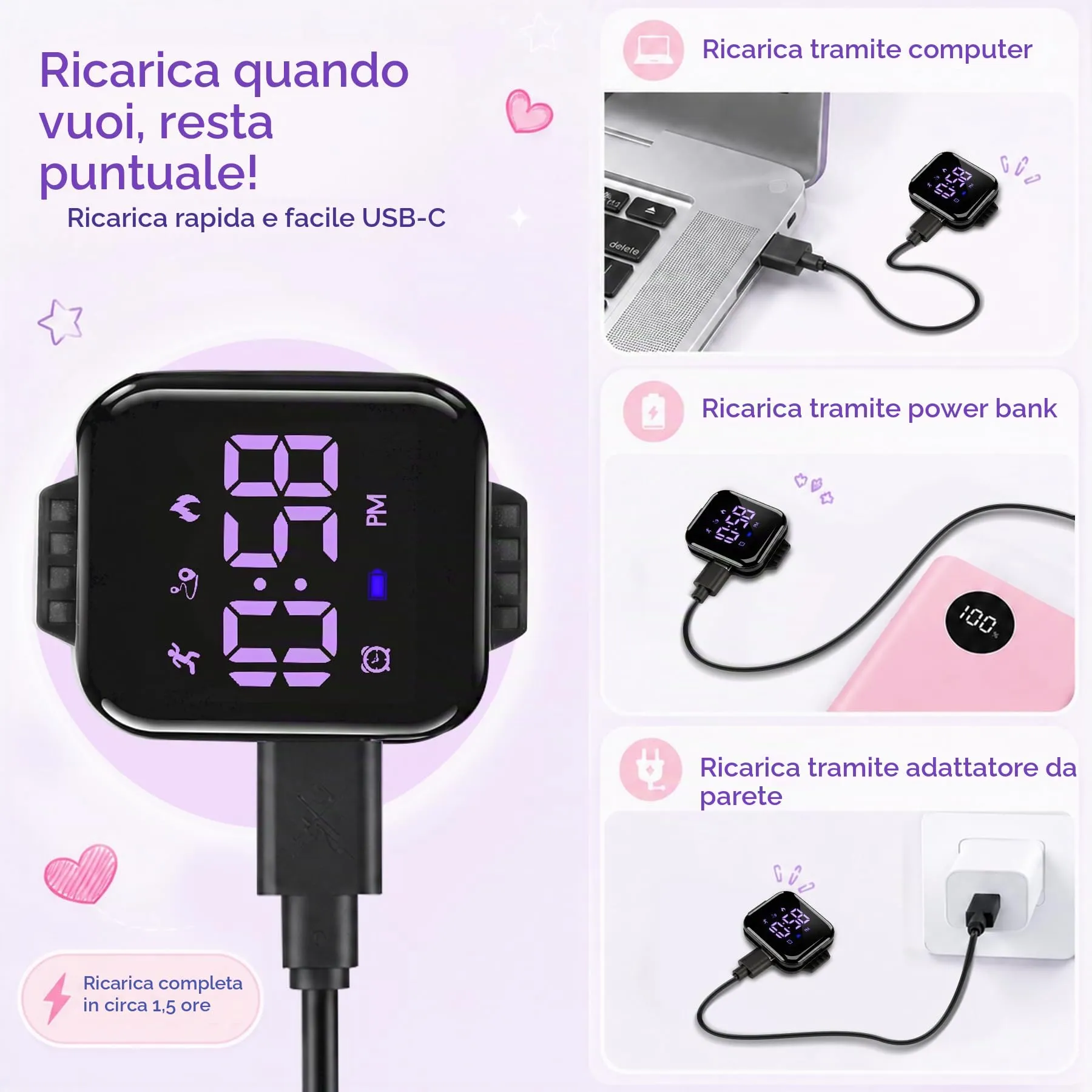 aswan watch Orologio Digitale Bambina Bambino con Contapassi,Calorie e Distanza senza App,Sveglia, Cronometro, Data, Luce-Orologio da polso Ragazza Ragazzo con Cinturino in Silicone - immagine 7