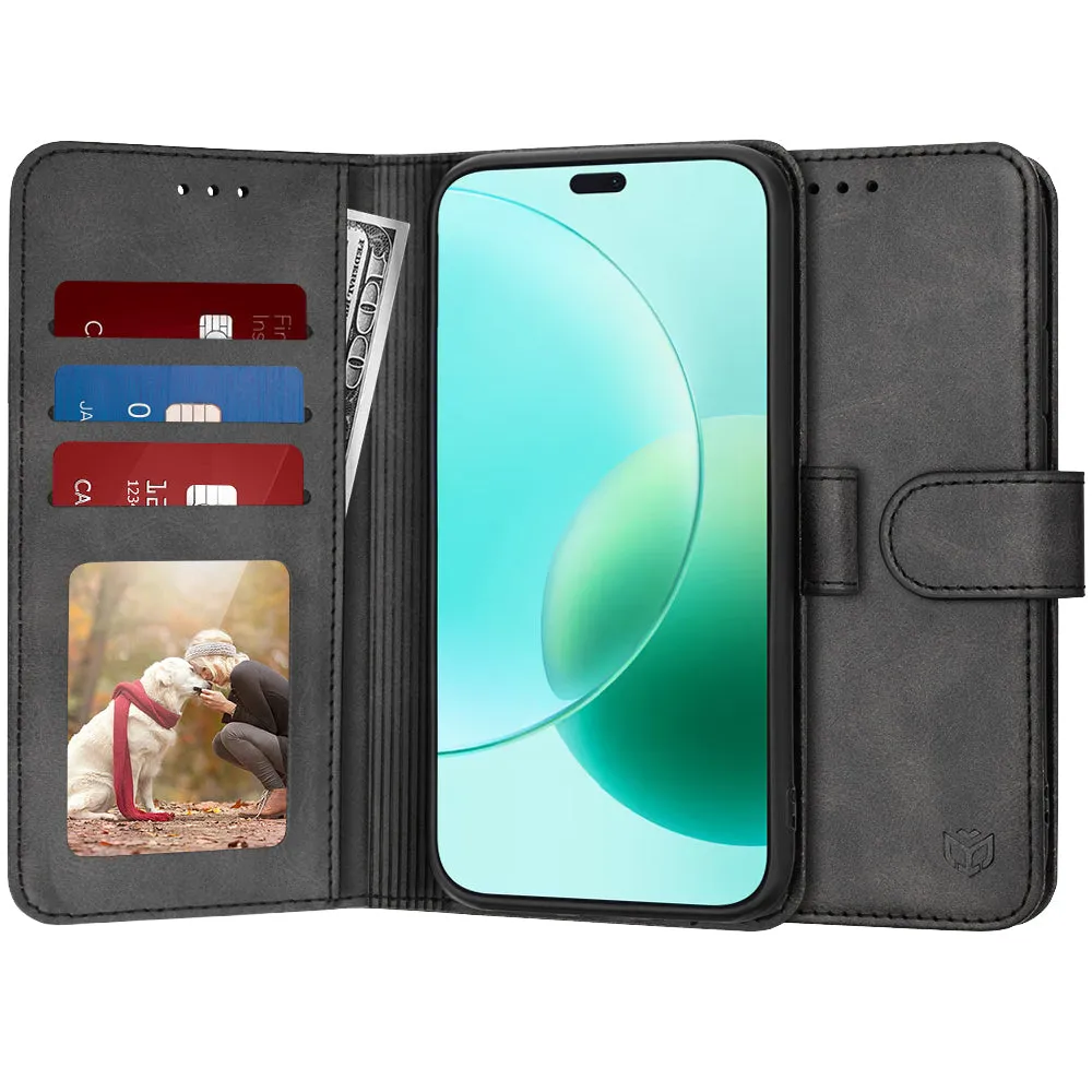 Custodia per Honor 400 Lite, Techsuit, Diary Book, Nera - immagine 1