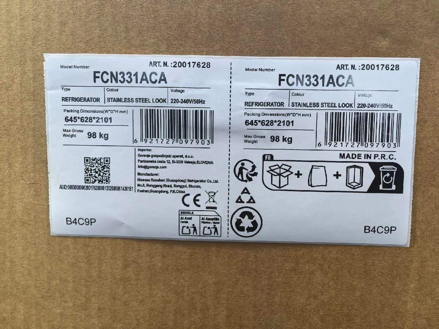 Hisense FCN331ACA NUOVO Frigorifero Combinato Total No Frost, Black, Classe A, 336L, 36db, Porta reversibile, Motore Inverter - immagine 14
