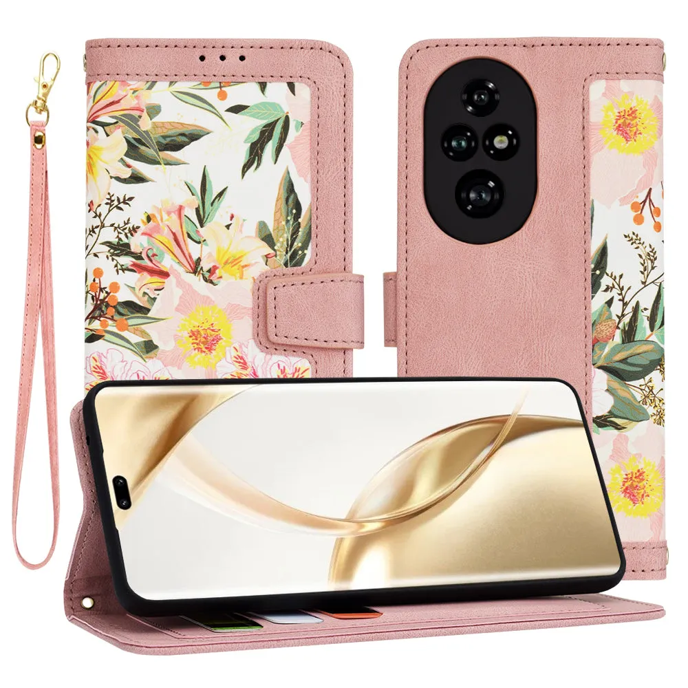 Custodia per Honor 200 Pro, Techsuit, FlipCraft, Rosa - immagine 1