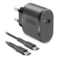 Caricabatterie USB Type-C WALL CHARGER KIT 15W Black TEKITTRTC15W - immagine 1