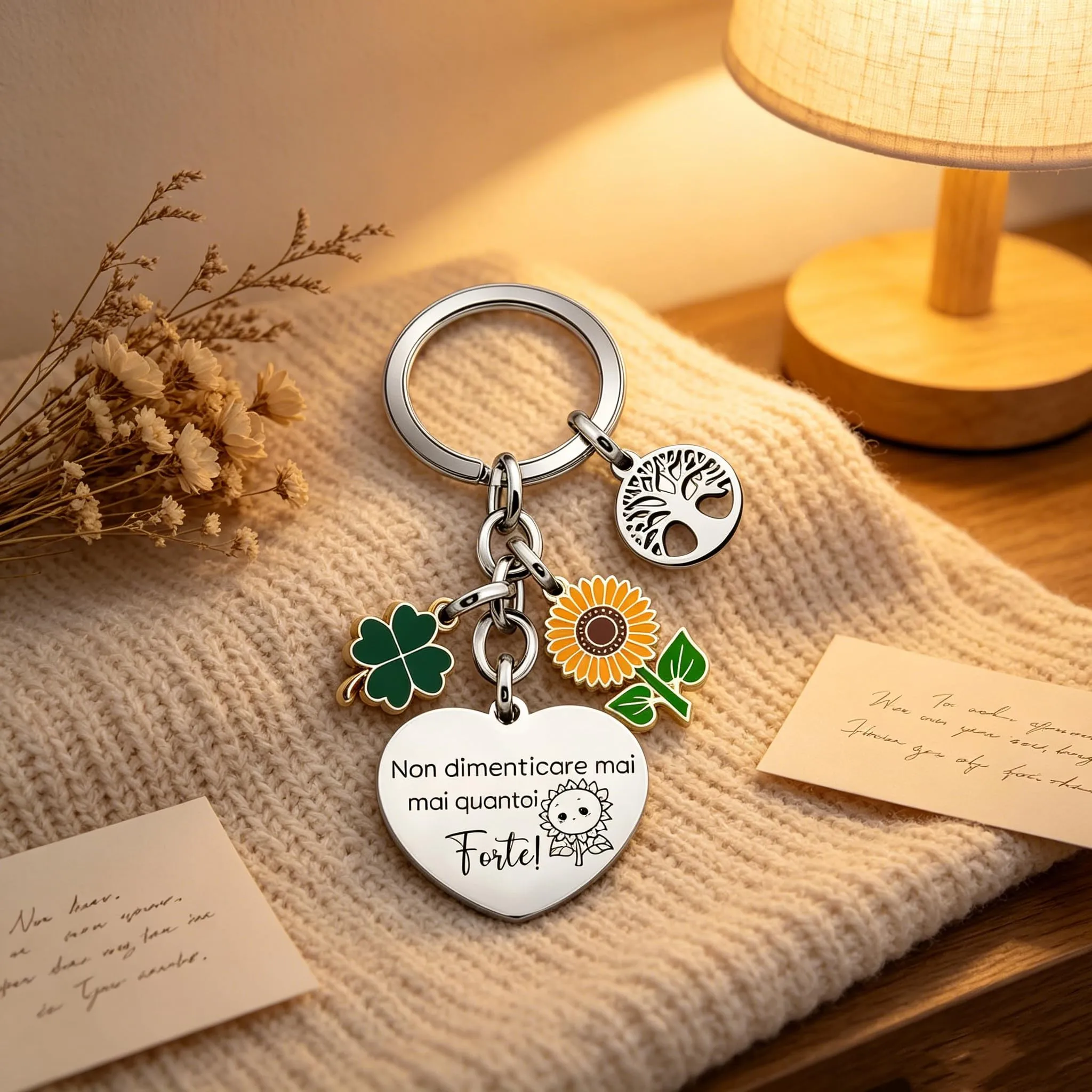 GUOYU Regali di Ispirazione Portachiavi Portafortuna Amica-Regali di Compleanno Donna,Regalo donna, Regali Ispirativi per Migliori Amiche, Colleghe, Moglie, Madre, Sorelle-Regali Natale Collega (2) - immagine 2
