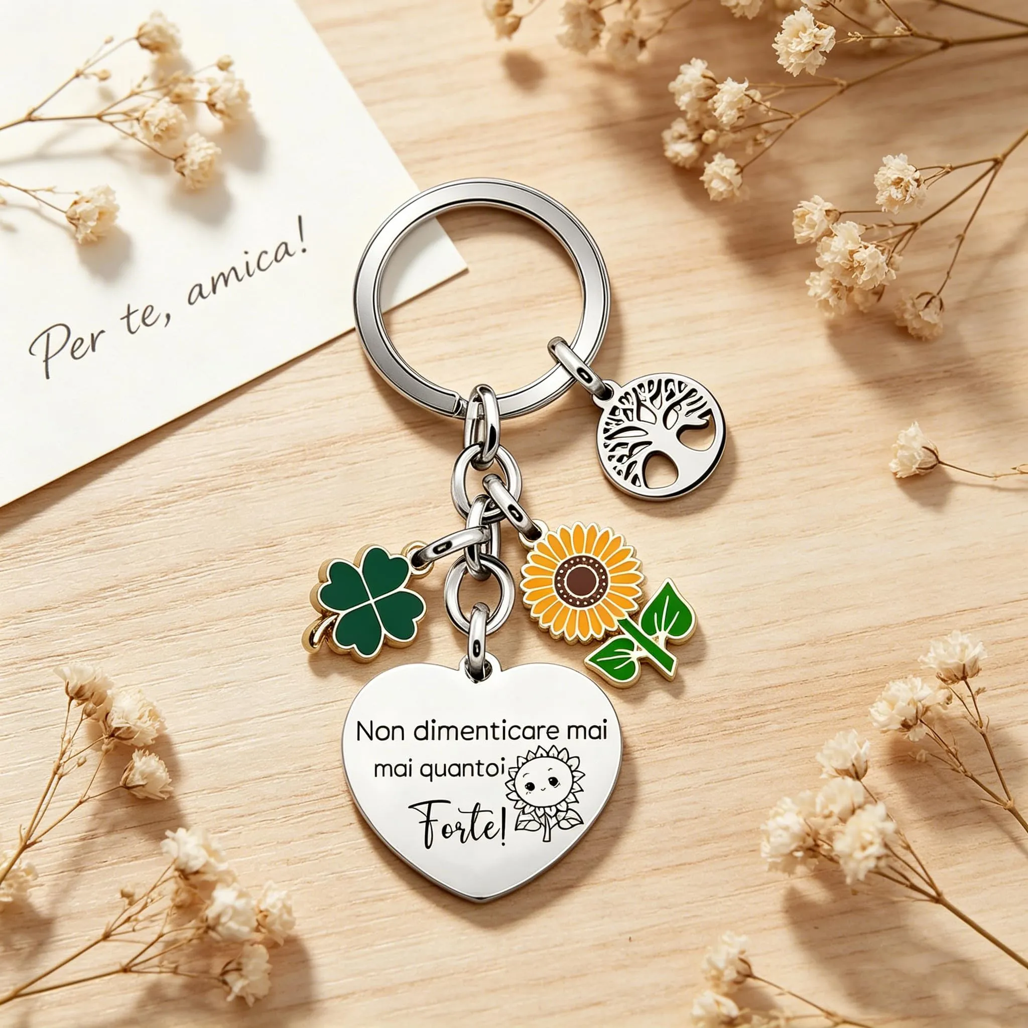 GUOYU Regali di Ispirazione Portachiavi Portafortuna Amica-Regali di Compleanno Donna,Regalo donna, Regali Ispirativi per Migliori Amiche, Colleghe, Moglie, Madre, Sorelle-Regali Natale Collega (2) - immagine 4
