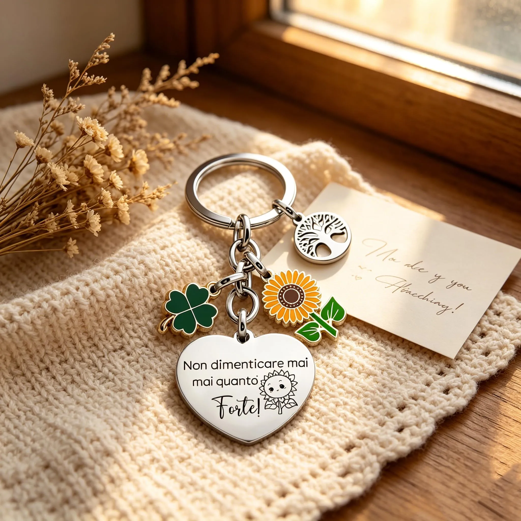 GUOYU Regali di Ispirazione Portachiavi Portafortuna Amica-Regali di Compleanno Donna,Regalo donna, Regali Ispirativi per Migliori Amiche, Colleghe, Moglie, Madre, Sorelle-Regali Natale Collega (2) - immagine 5