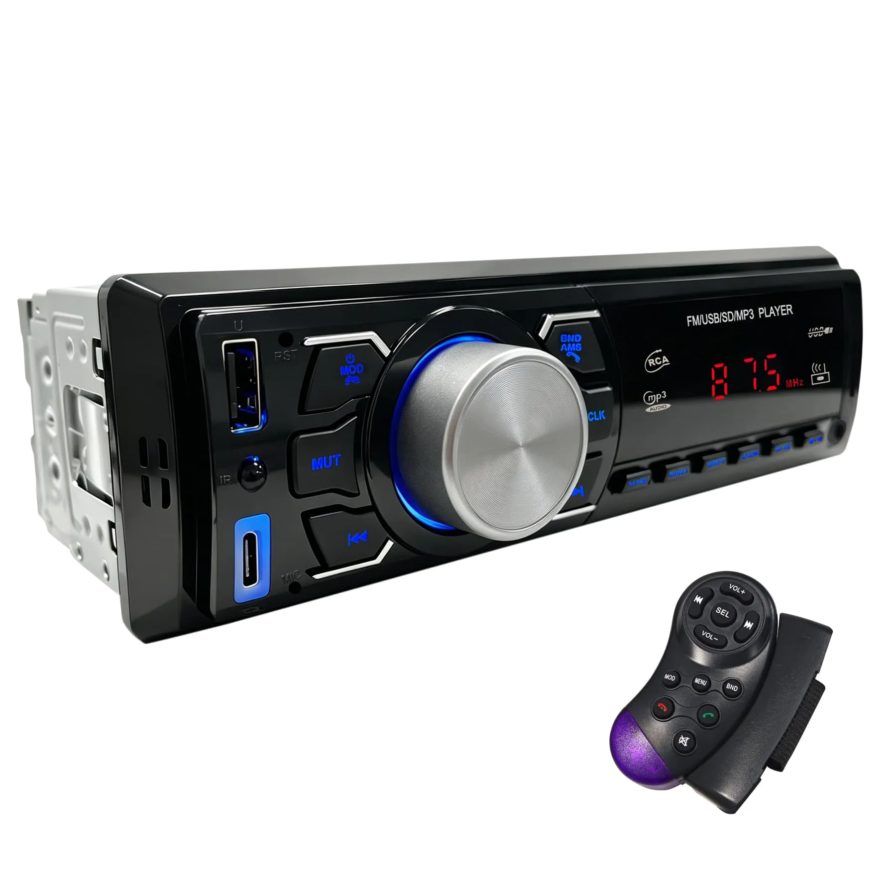 Autoradio Bluetooth 1 DIN - Stereo Auto con Telecomando/Radio FM/USB/AUX - immagine 1