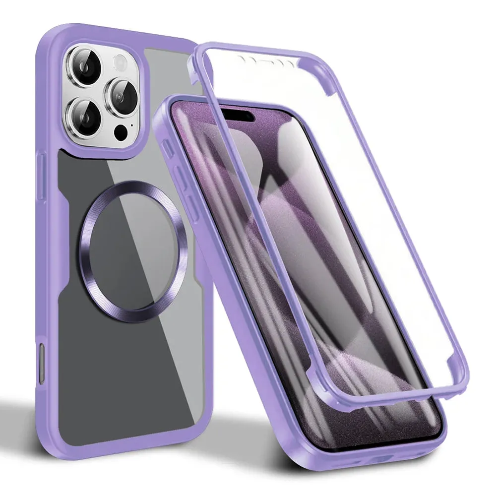 Custodia MagSafe per Apple iPhone 16 Pro Max, Techsuit, ColorVerse 360, Viola - immagine 1