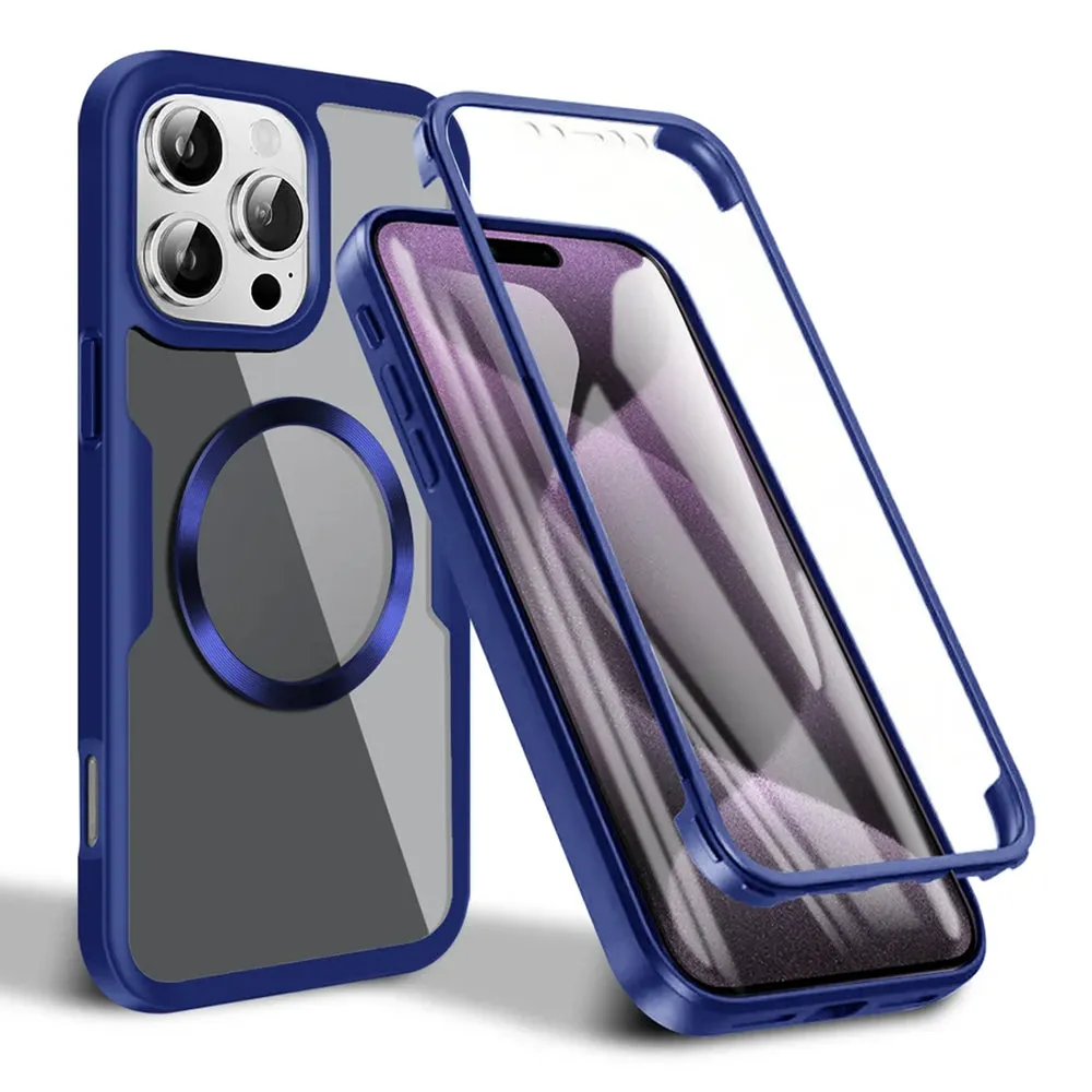 Custodia MagSafe per Apple iPhone 16 Pro, Techsuit, ColorVerse 360, Blu - immagine 1