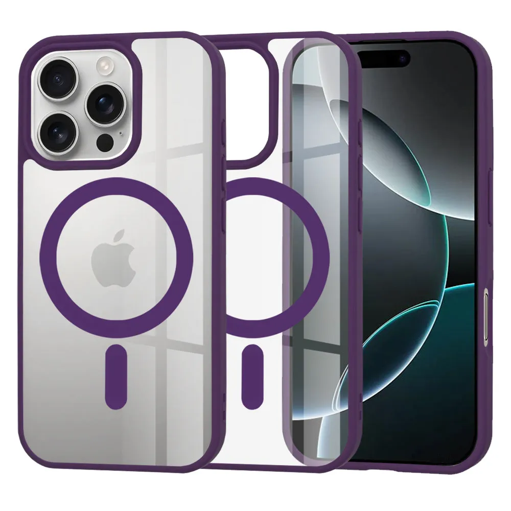 Custodia MagSafe per Apple iPhone 16 Pro, Techsuit, Pro, Viola - immagine 1