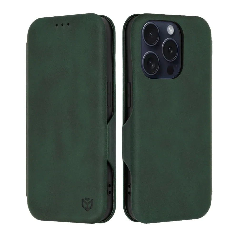 Custodia per Apple iPhone 15 Pro, Techsuit, Safe Wallet Plus, Verde - immagine 1