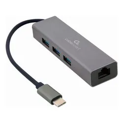 Adattatore di rete Gigabit (1000Base-TX) CABLEXPERT USB C Gray A CMU3 LAN 01 - immagine 1