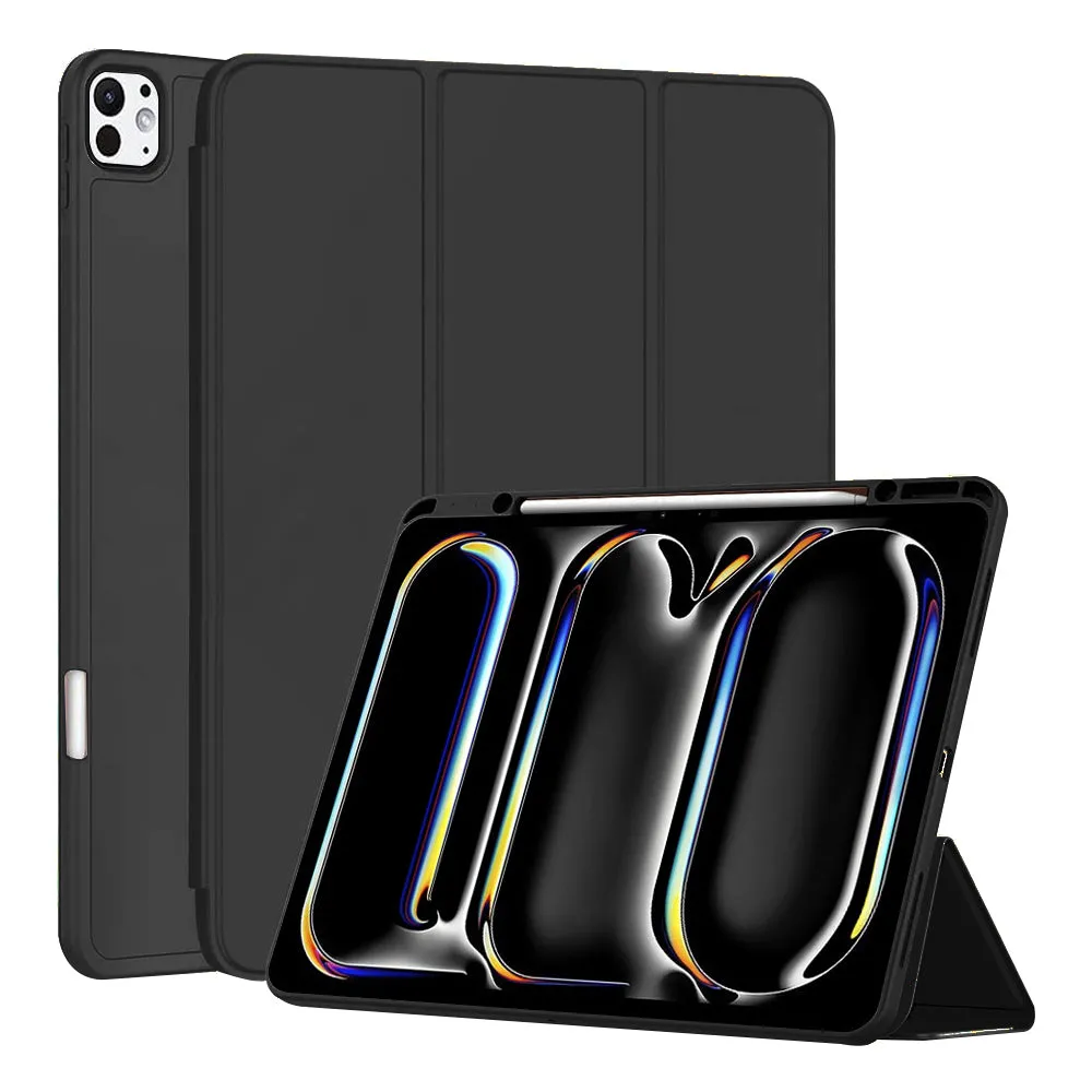 Custodia per Apple iPad Pro 13 (2024), Techsuit, Flex Trifold, Nera - immagine 1