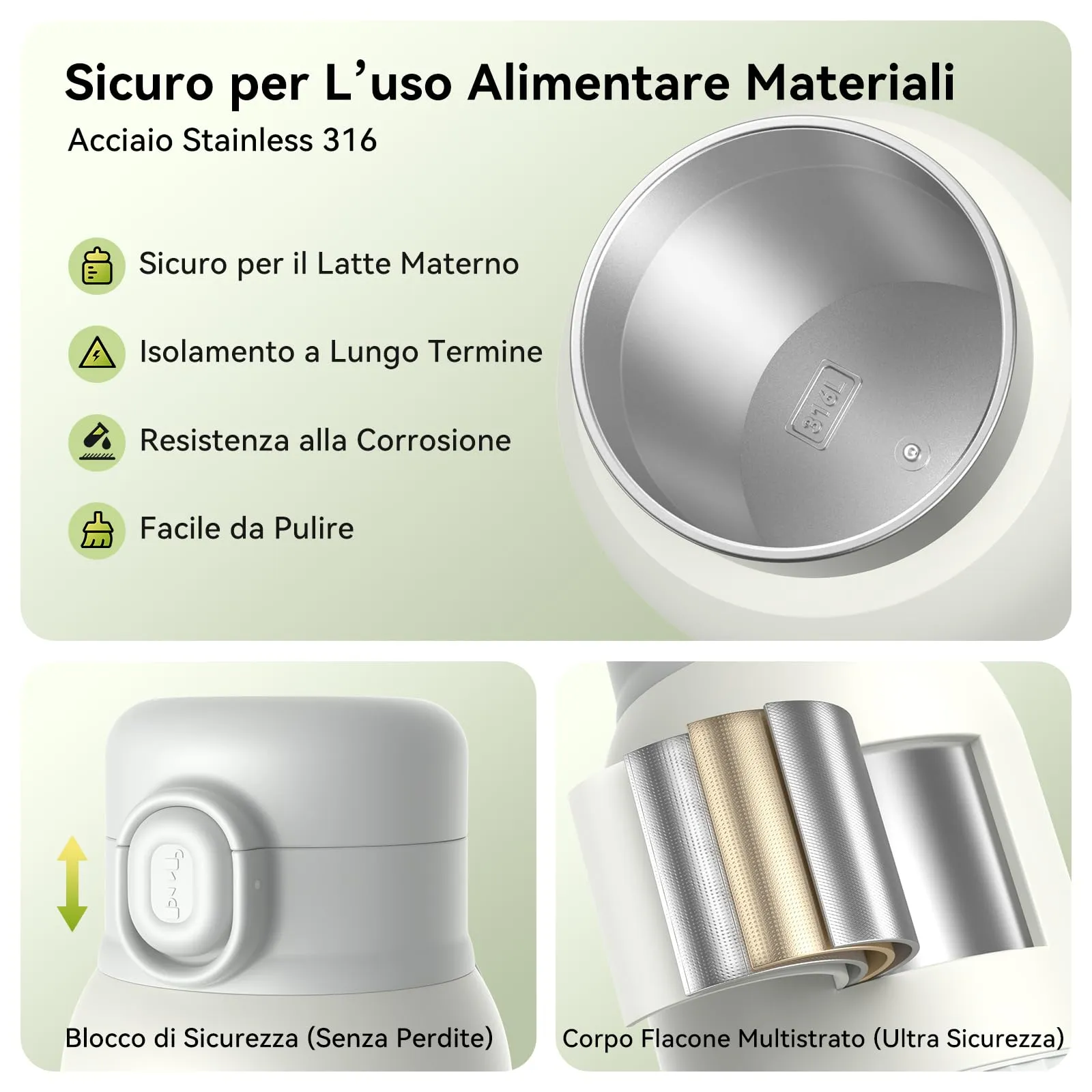 APZOKI Scaldabiberon portatile per bambini in viaggio, batteria da 380 ml, per latte materno, acqua 10000 mAh, riscaldamento rapido, controllo preciso della temperatura 100W lunga durata della (2026) - immagine 4