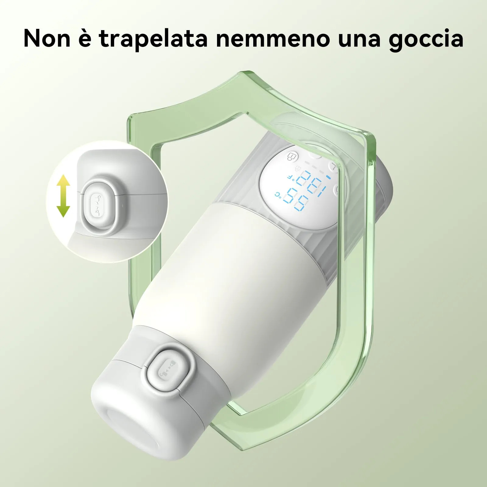APZOKI Scaldabiberon portatile per bambini in viaggio, batteria da 380 ml, per latte materno, acqua 10000 mAh, riscaldamento rapido, controllo preciso della temperatura 100W lunga durata della (2026) - immagine 6