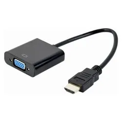 Cavo adattatore CABLEXPERT Black 0,15m A HDMI VGA 04 - immagine 1